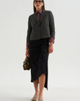 Cropped Blazer, Brown