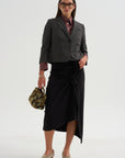 Cropped Blazer, Brown