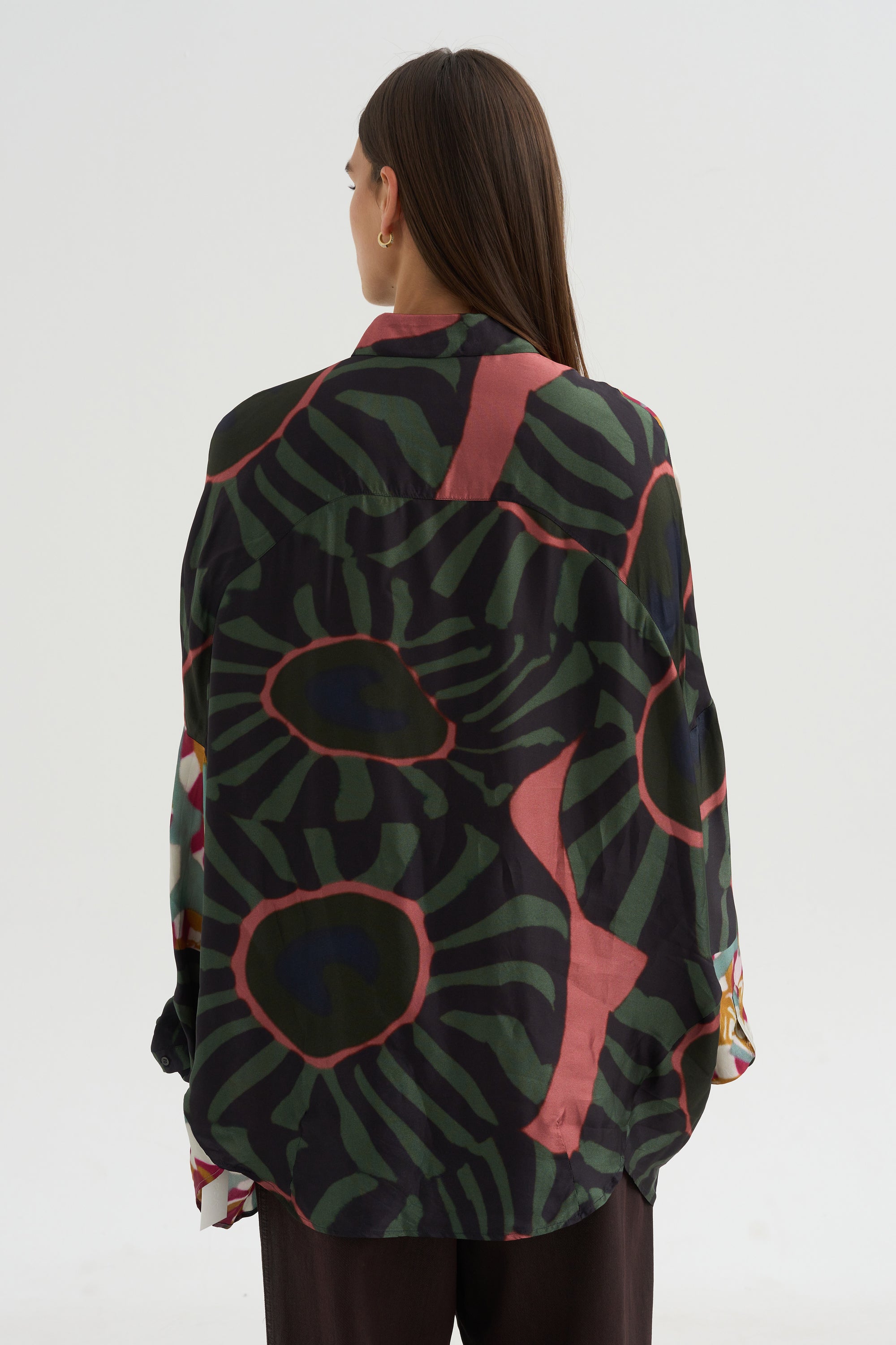 Printed Blouse, Khaki