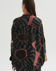 Printed Blouse, Khaki