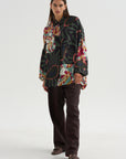 Printed Blouse, Khaki