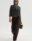 Wide Leg Pants, Burgundy