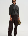 Wide Leg Pants, Burgundy