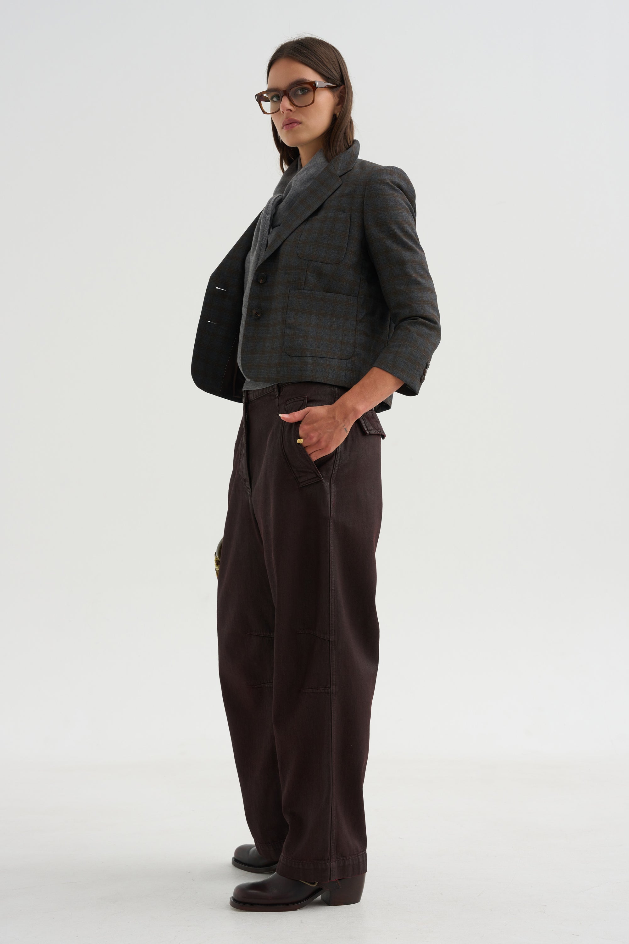 Wide Leg Pants, Burgundy