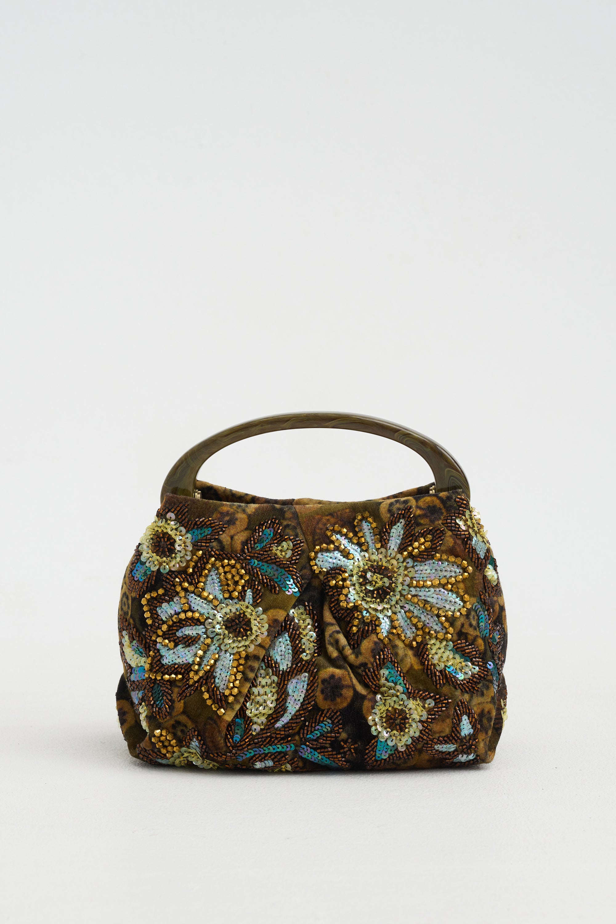 Beaded Bag, Khaki