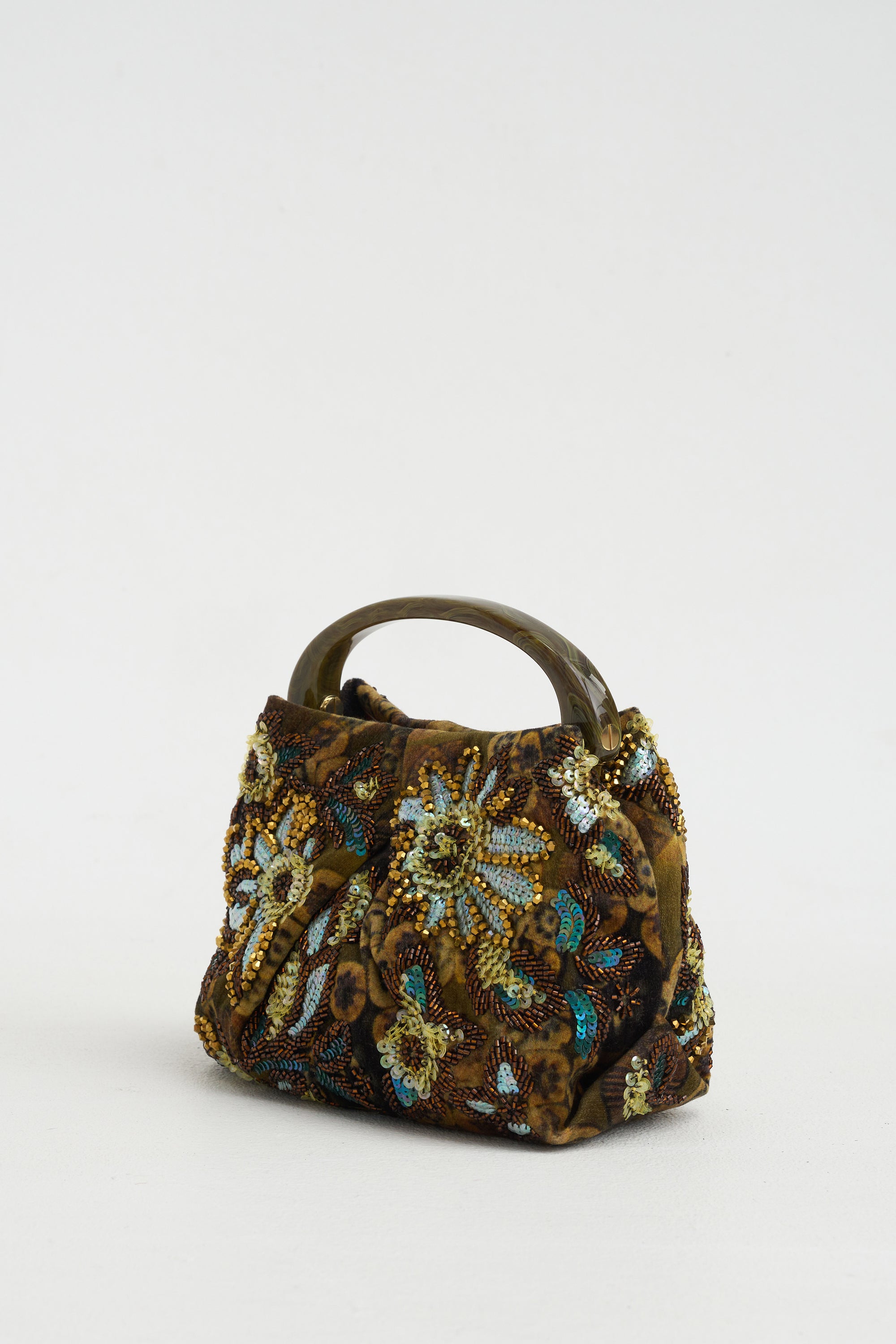 Beaded Bag, Khaki