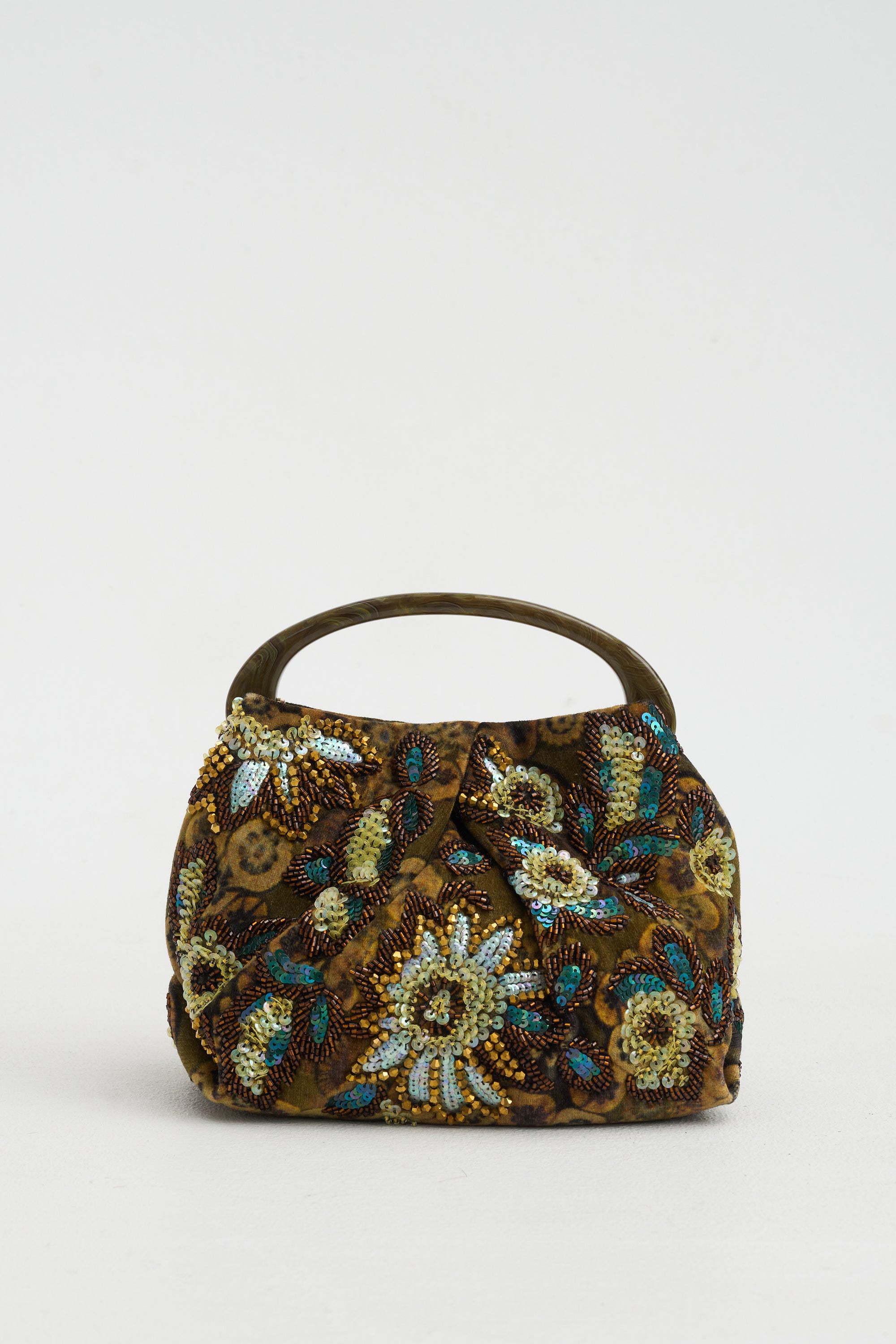 Beaded Bag, Khaki