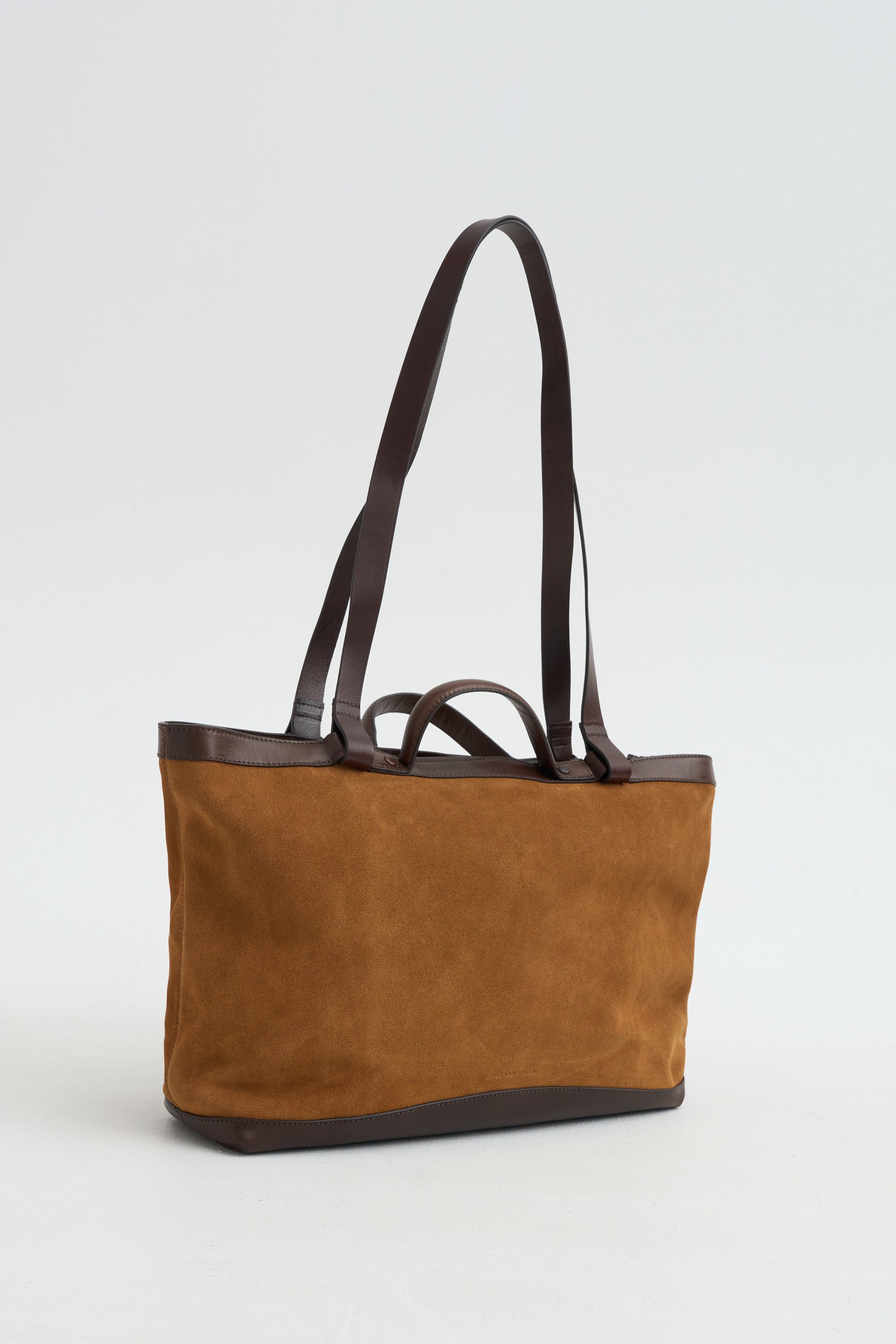 Large Suede Tote, Tan