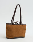 Large Suede Tote, Tan