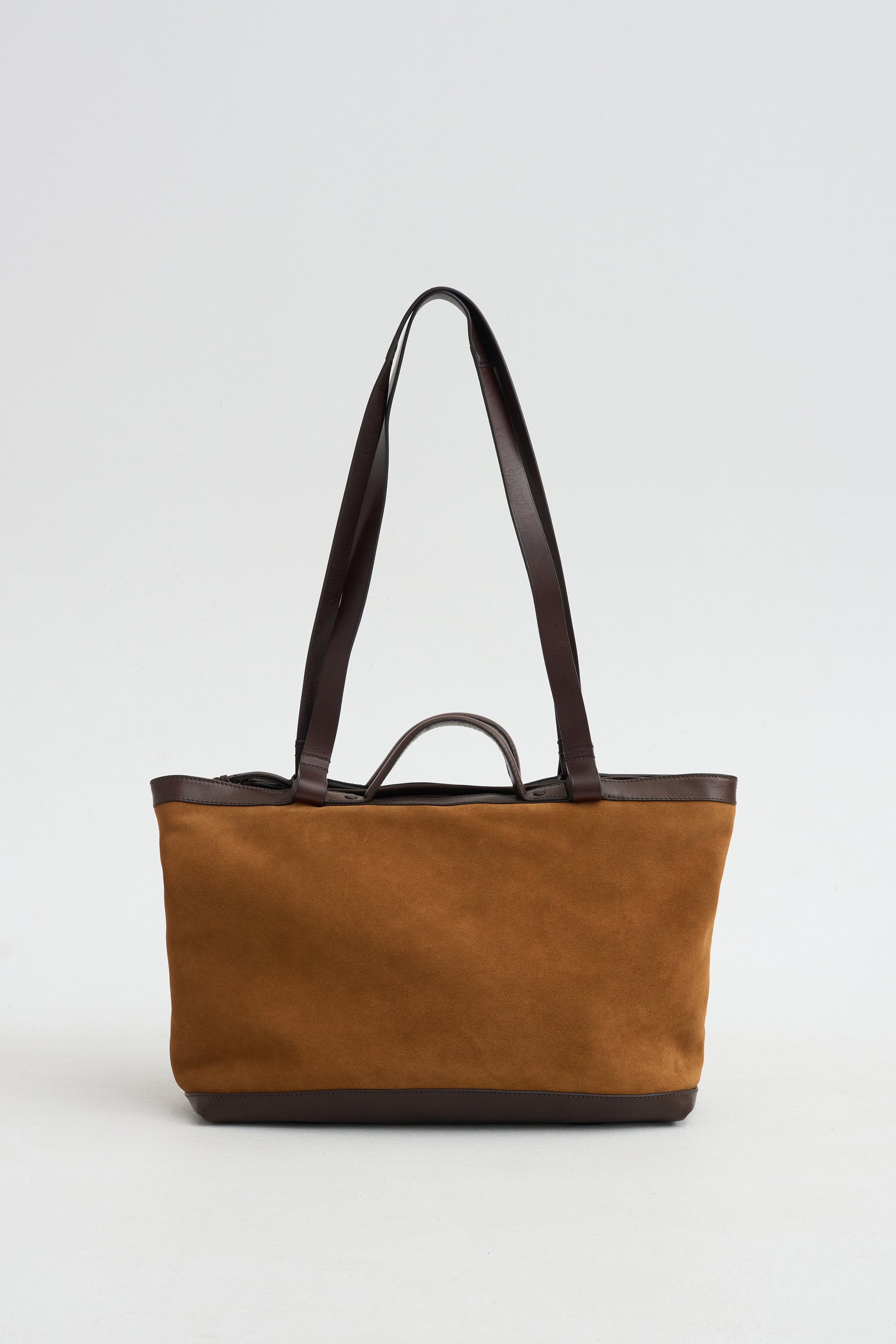 Large Suede Tote, Tan