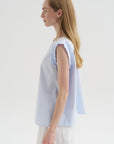 Lor Blouse, Pale Blue