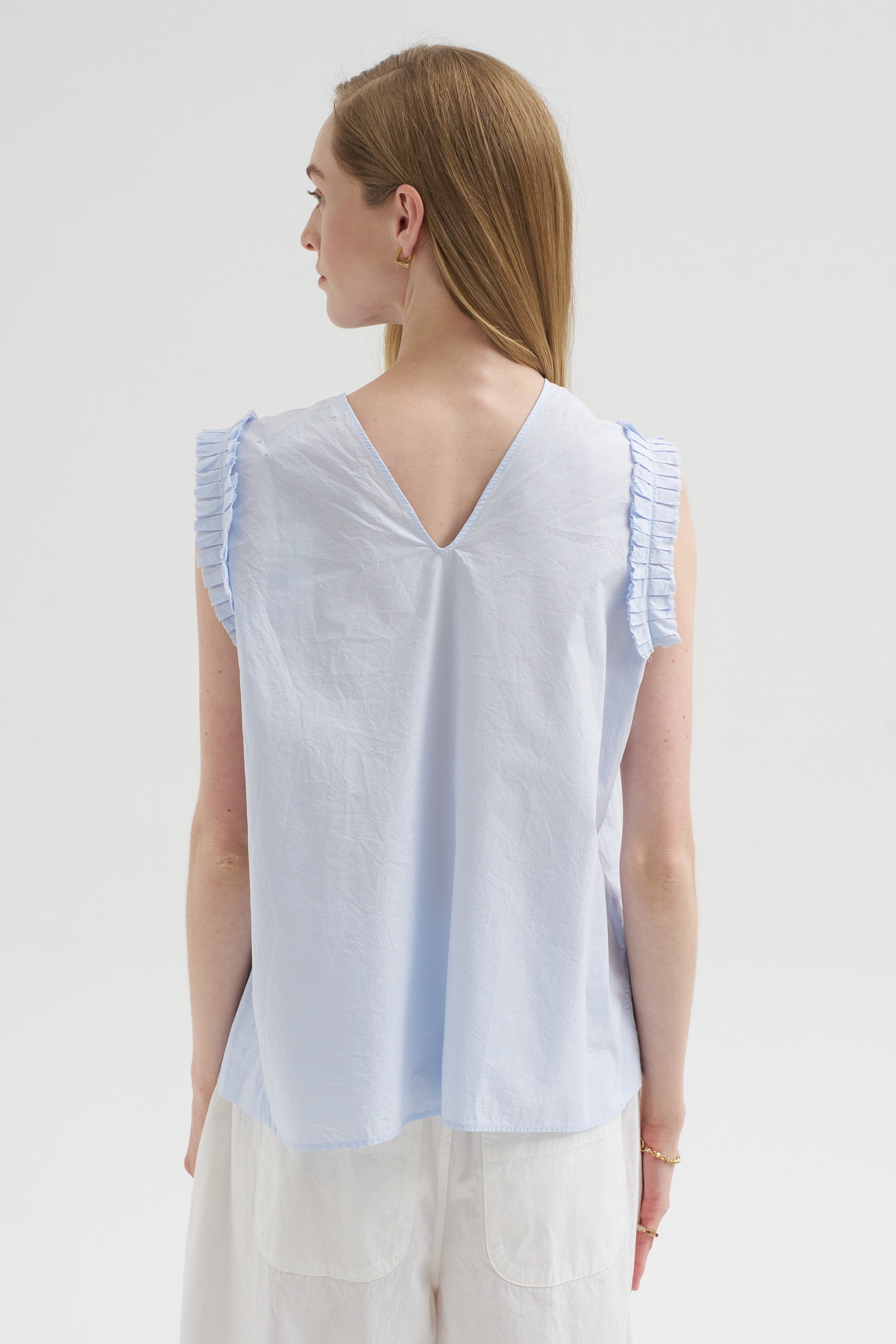 Lor Blouse, Pale Blue