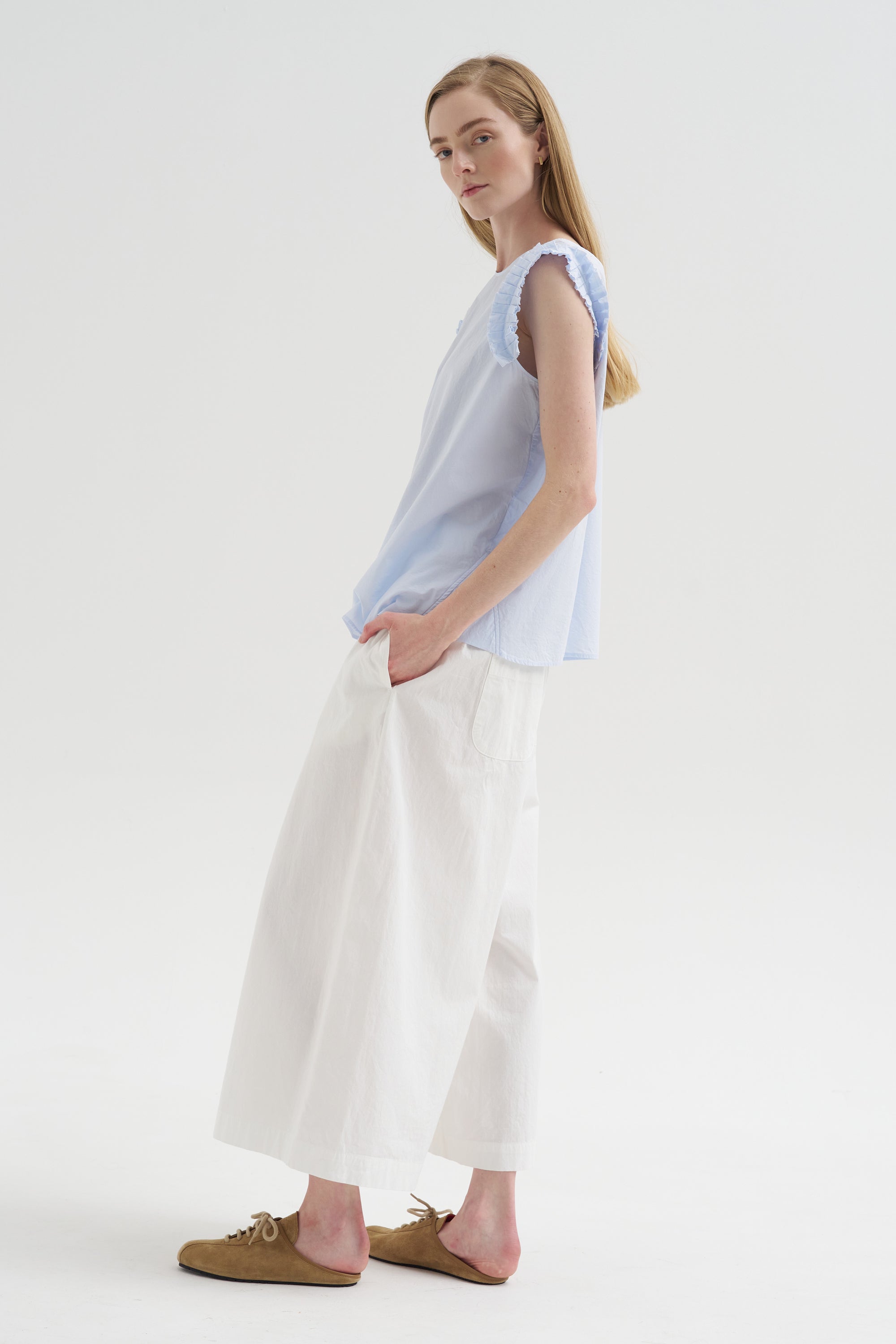 Lor Blouse, Pale Blue