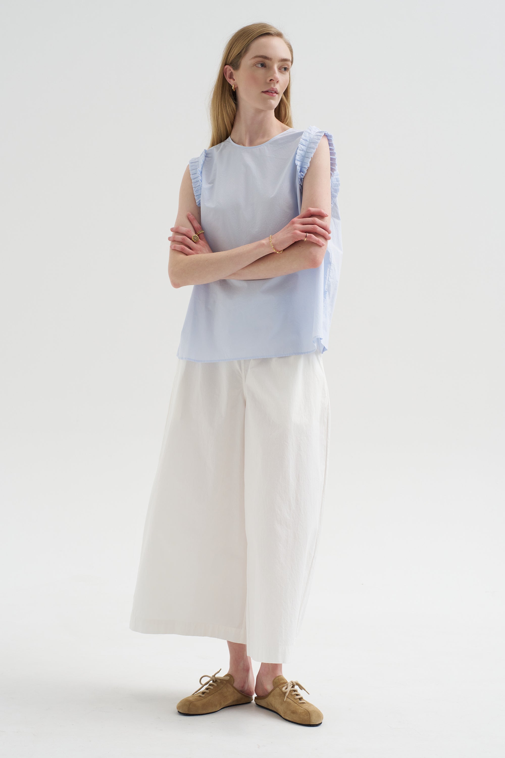 Lor Blouse, Pale Blue