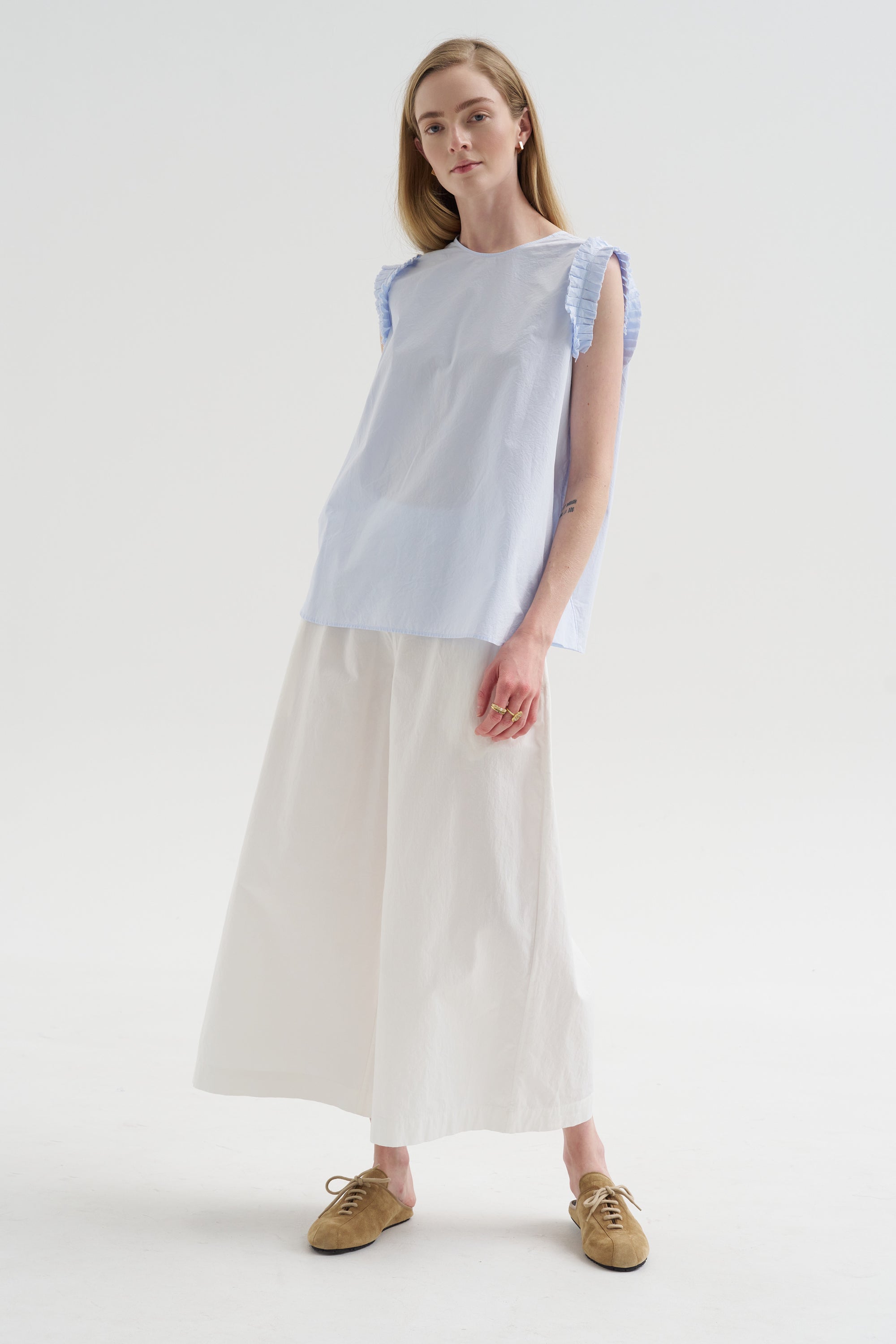 Lor Blouse, Pale Blue