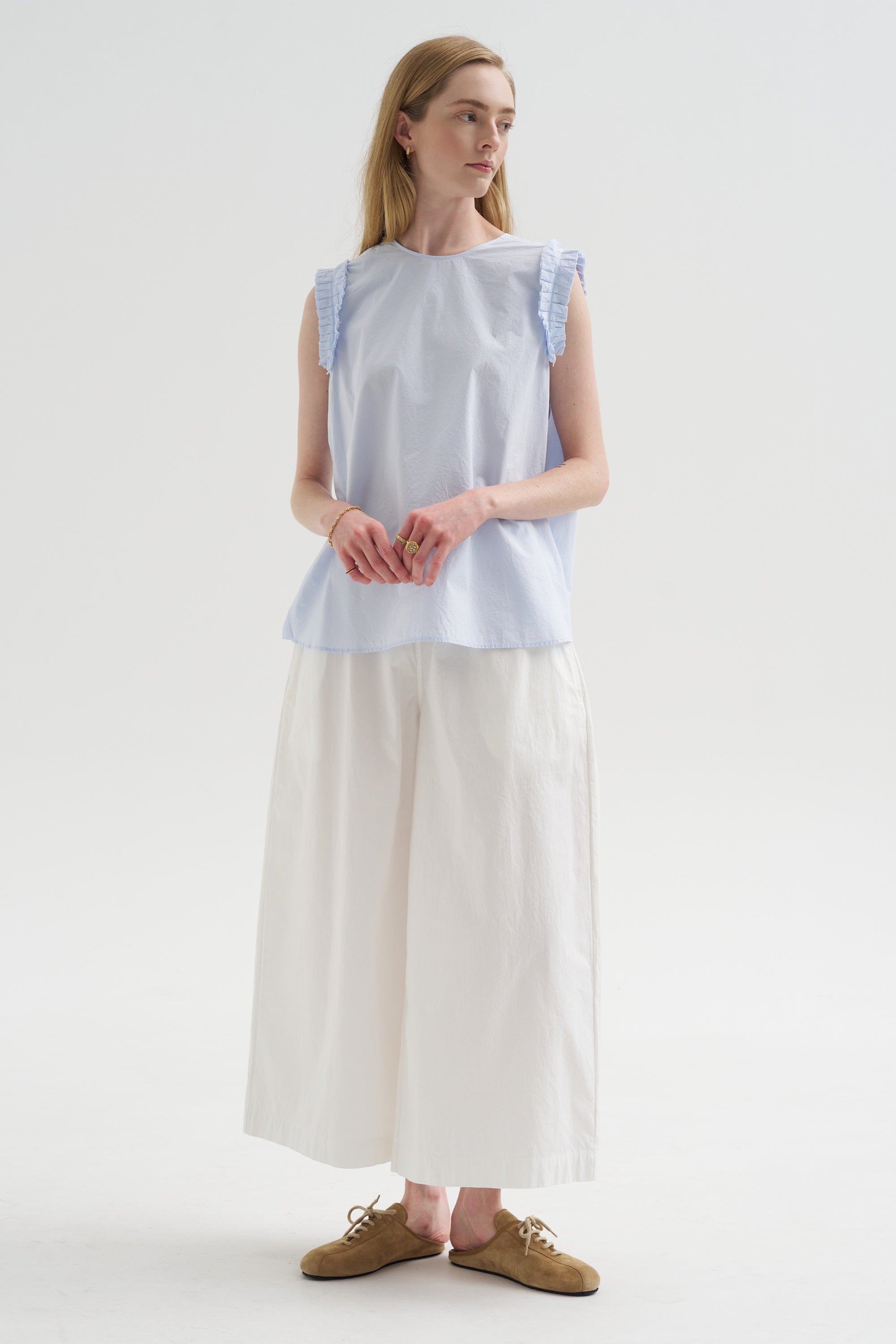 Lor Blouse, Pale Blue