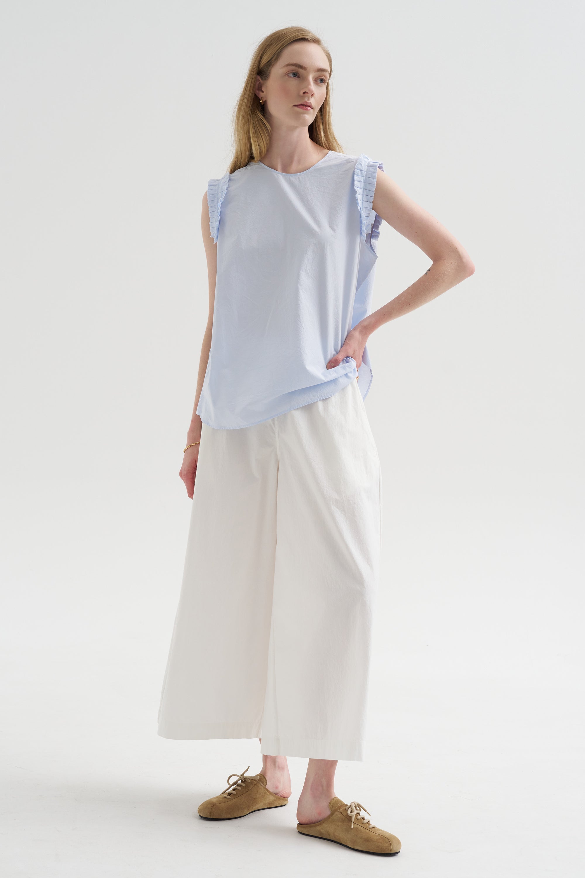 Lor Blouse, Pale Blue