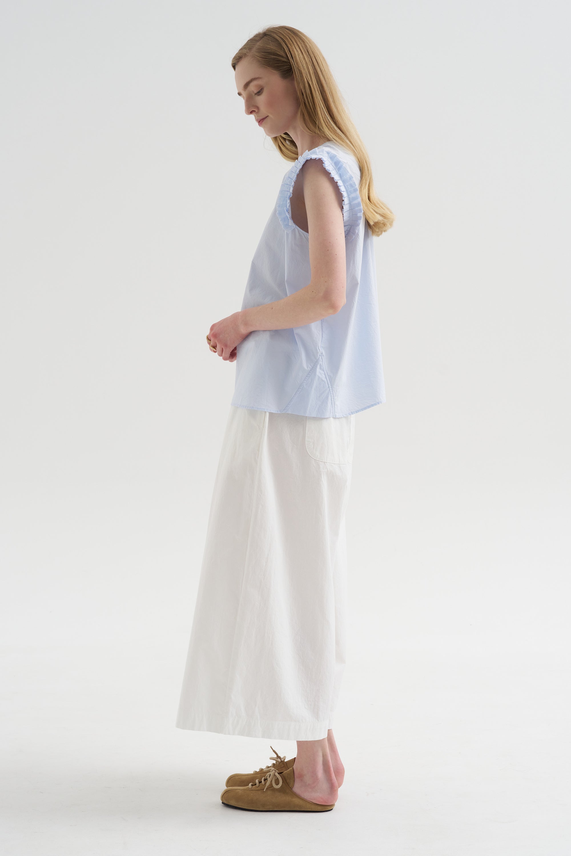 Lor Blouse, Pale Blue