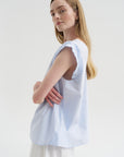 Lor Blouse, Pale Blue