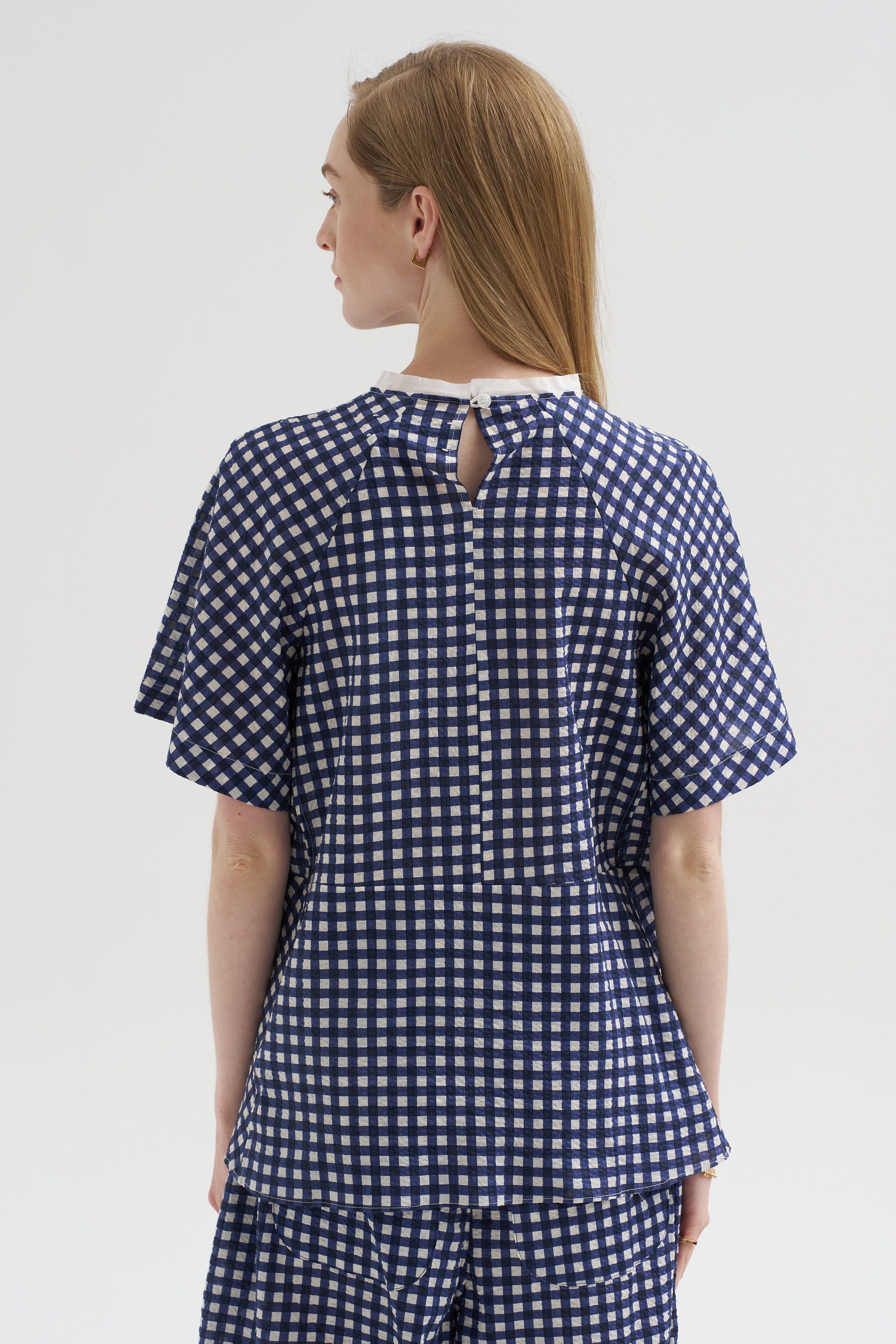 Weill Blouse, Blue Gingham