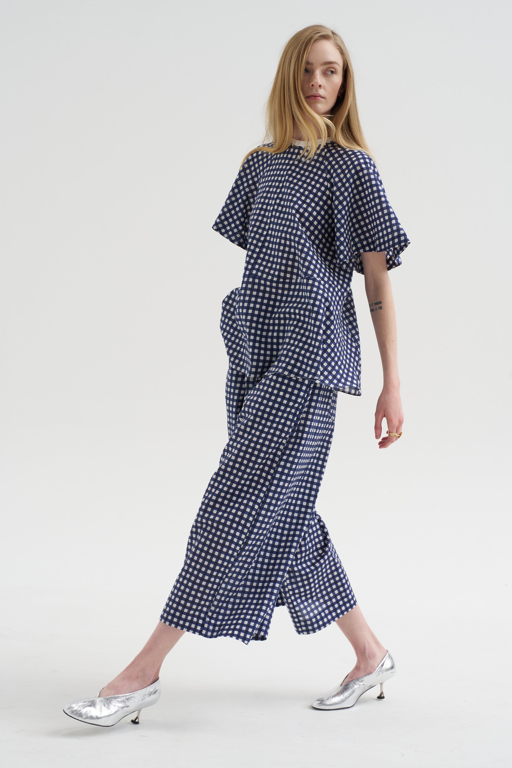 Weill Blouse, Blue Gingham