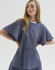 Weill Blouse, Blue Gingham