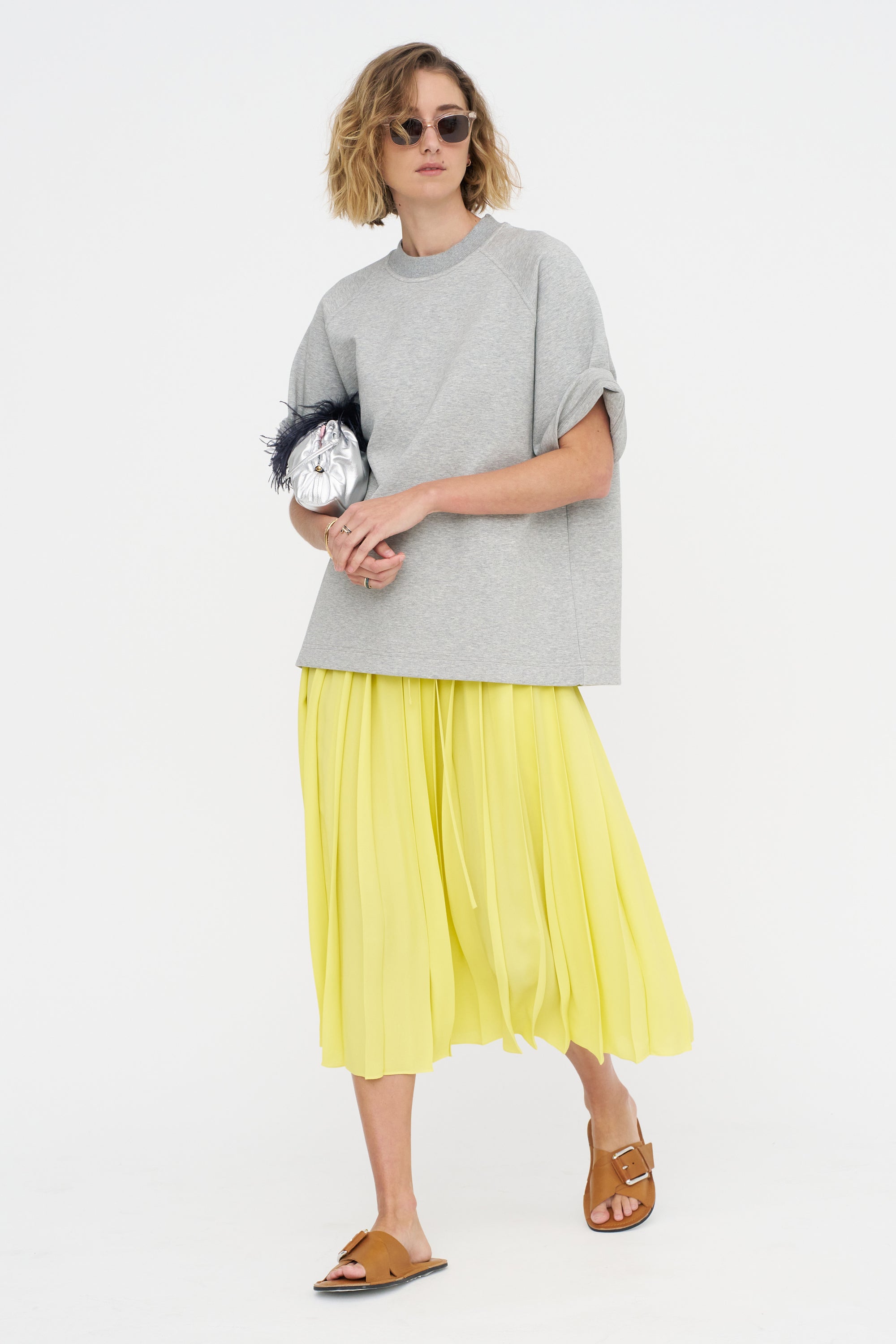 Short Sleeve Sweater, Granite