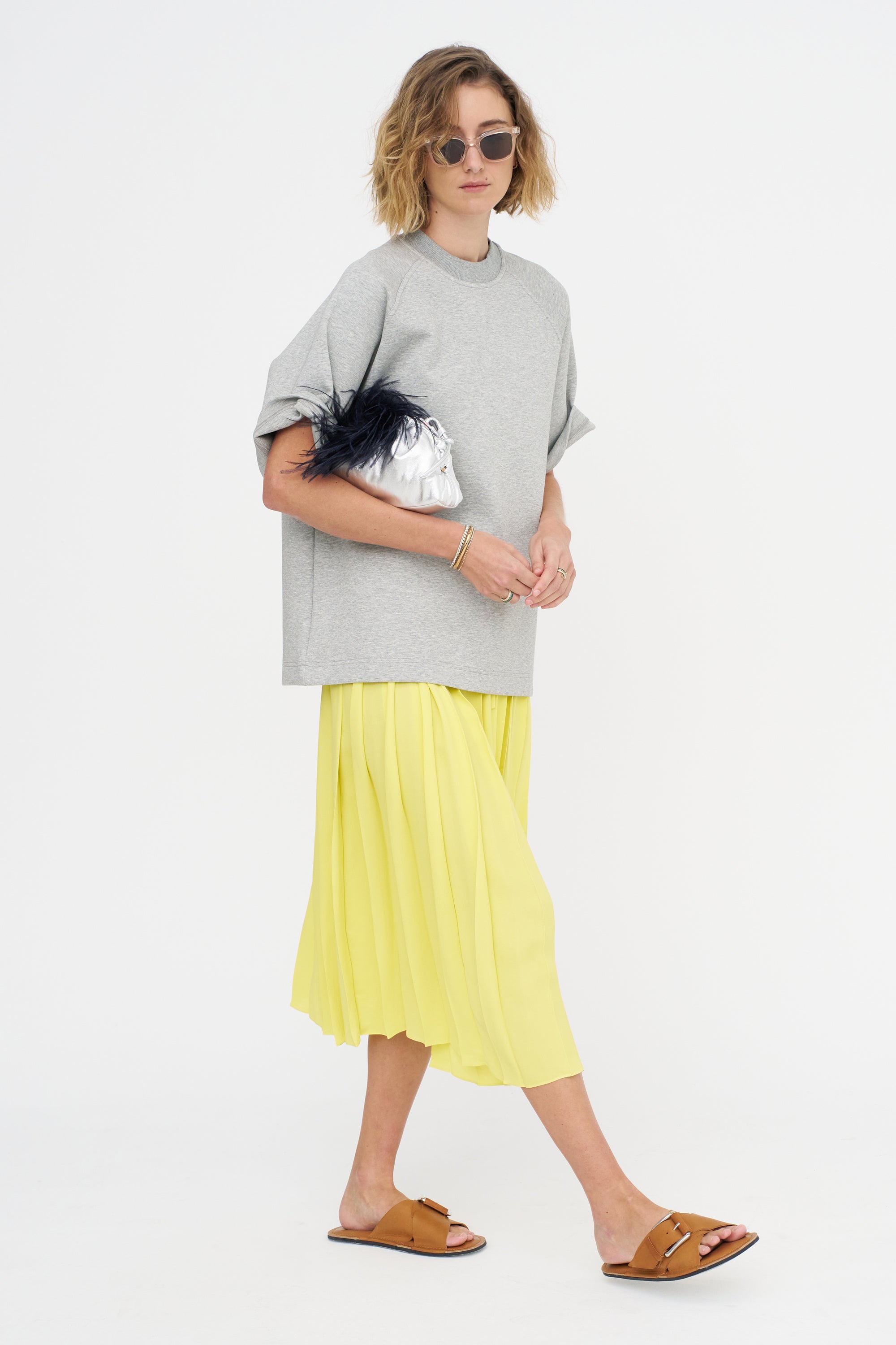 Short Sleeve Sweater, Granite