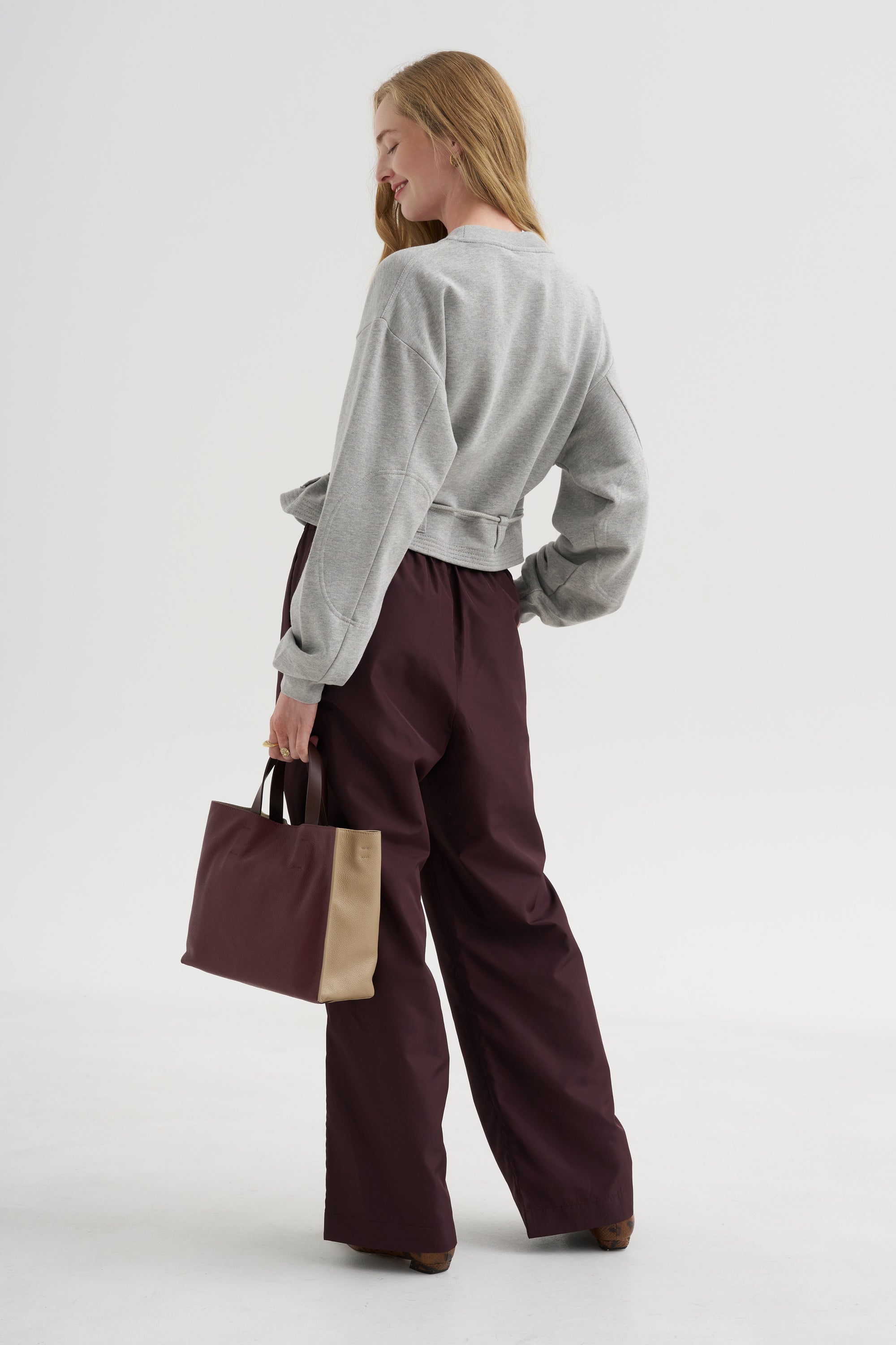 Wide Leg Pants, Plum