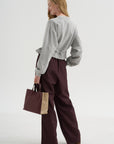 Wide Leg Pants, Plum