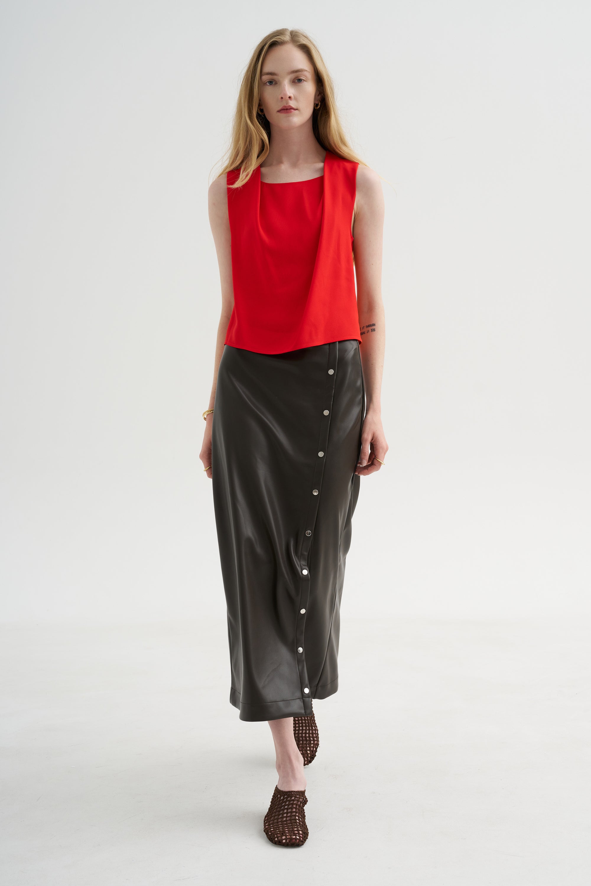 Midi Skirt, Taupe