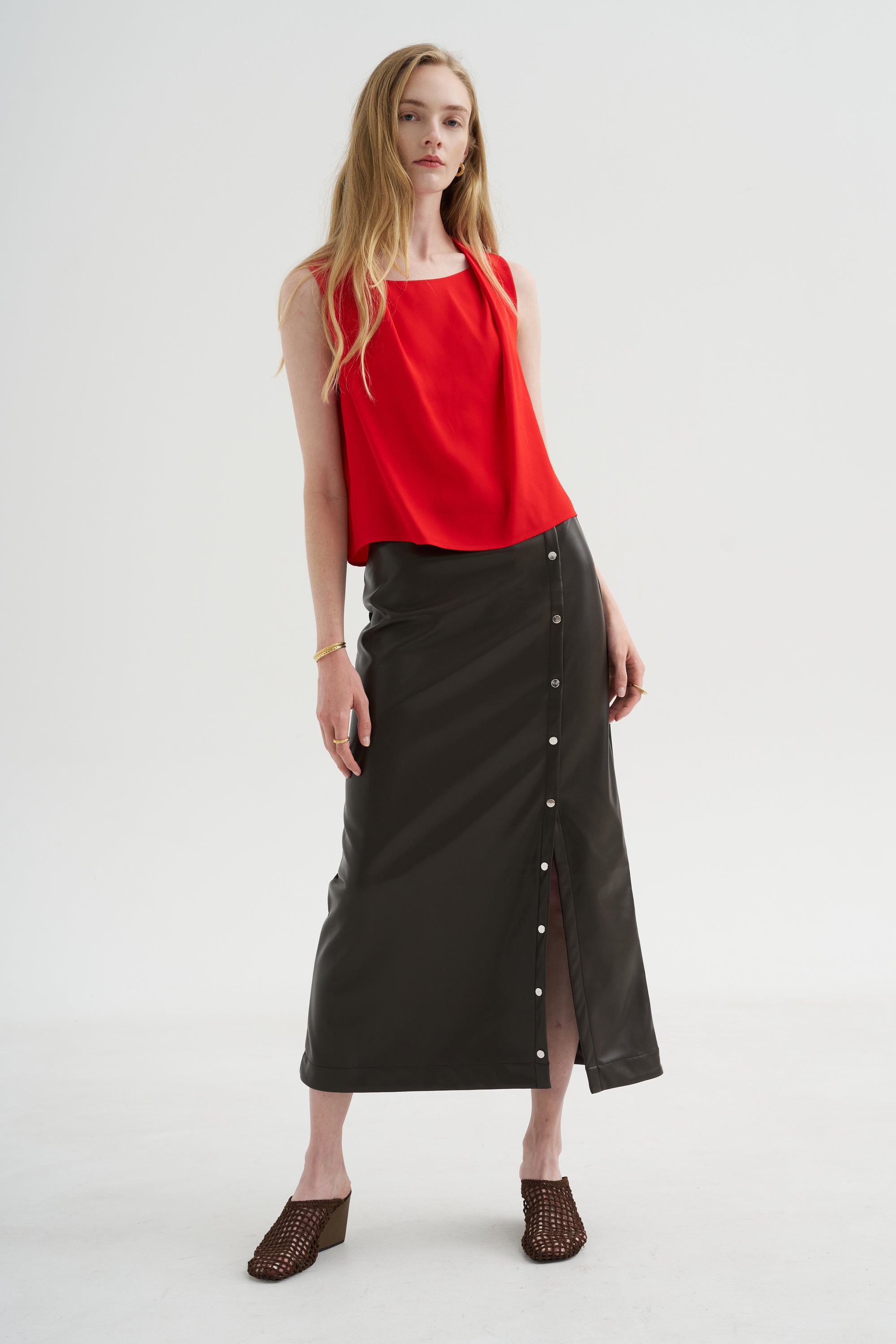 Midi Skirt, Taupe