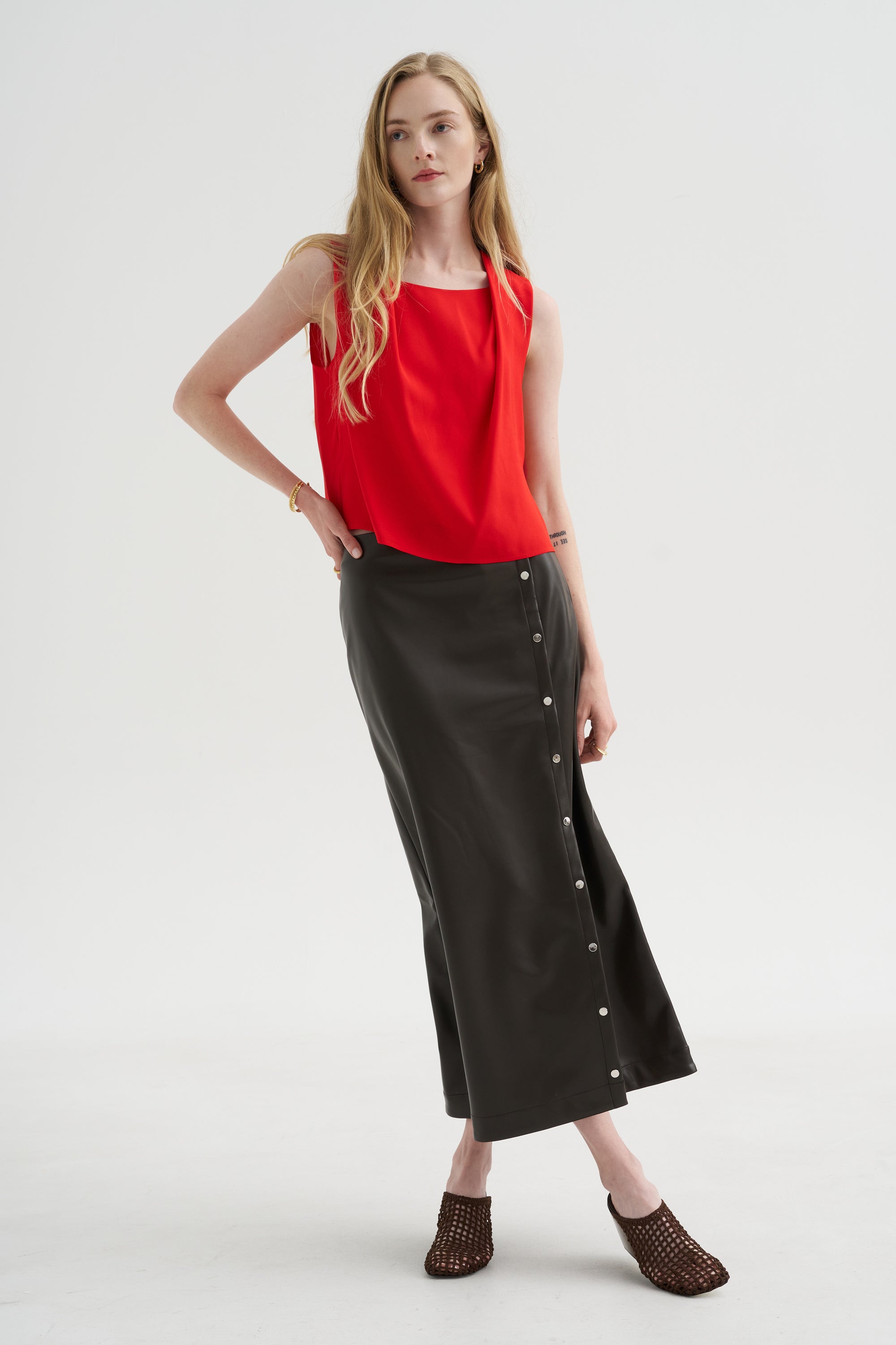 Midi Skirt, Taupe