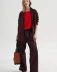 Point Collar Shirt, Plum