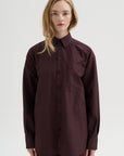 Point Collar Shirt, Plum