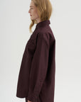 Point Collar Shirt, Plum