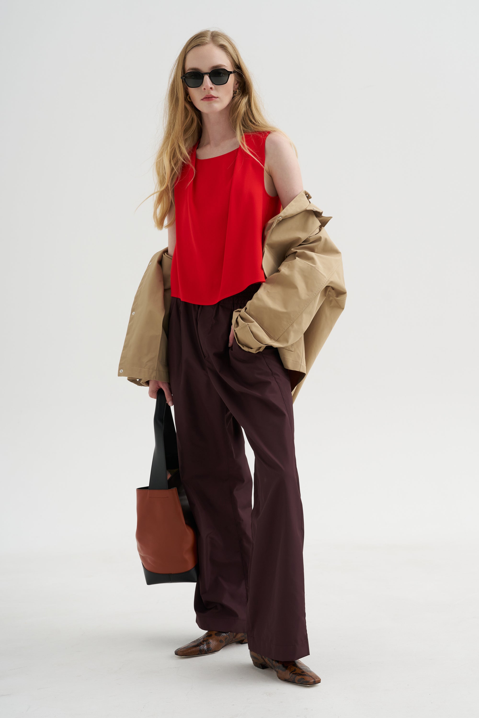 Sleeveless Top, Solar Red