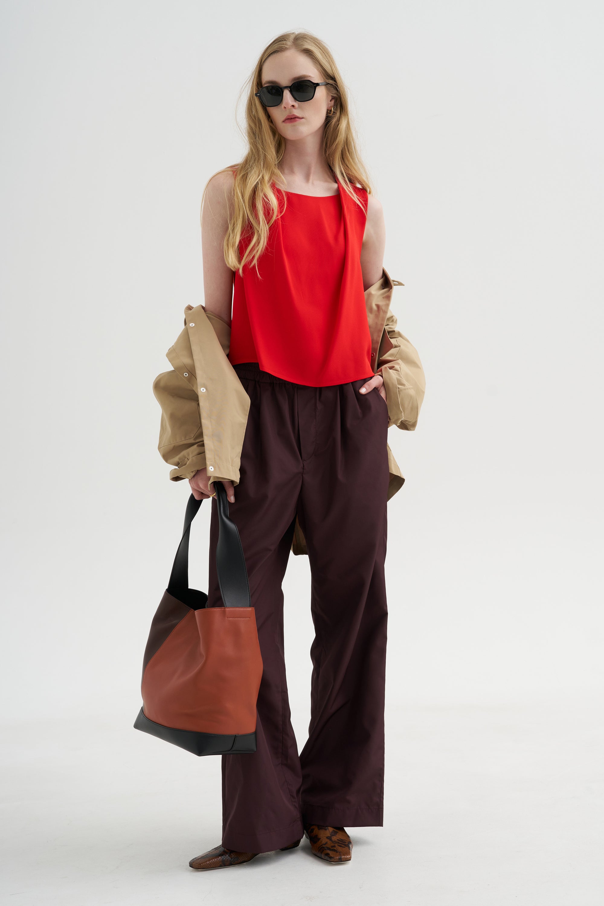 Sleeveless Top, Solar Red