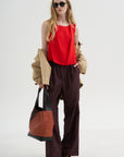 Sleeveless Top, Solar Red