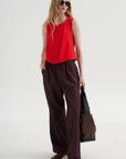Sleeveless Top, Solar Red