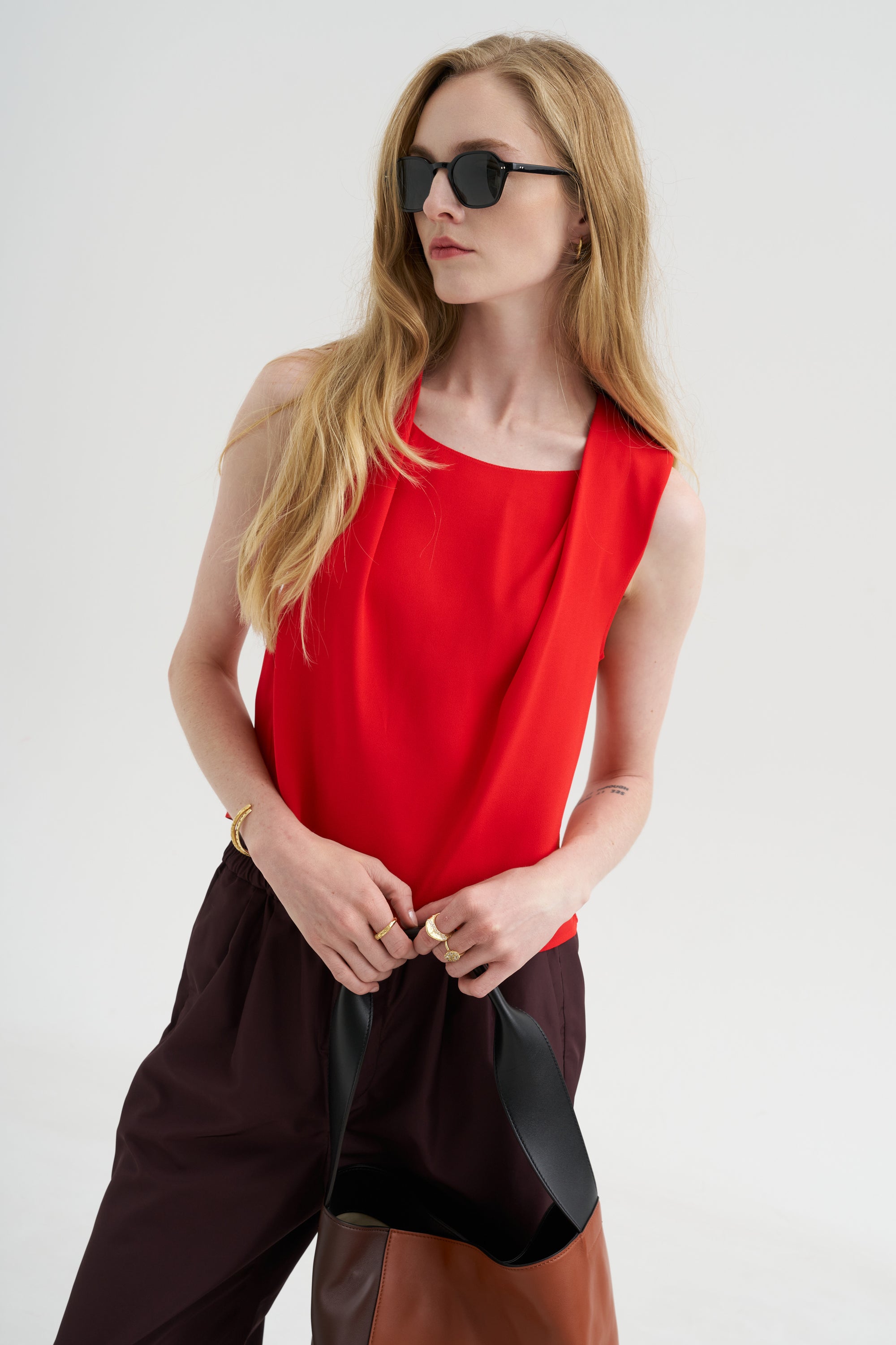 Sleeveless Top, Solar Red