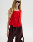 Sleeveless Top, Solar Red