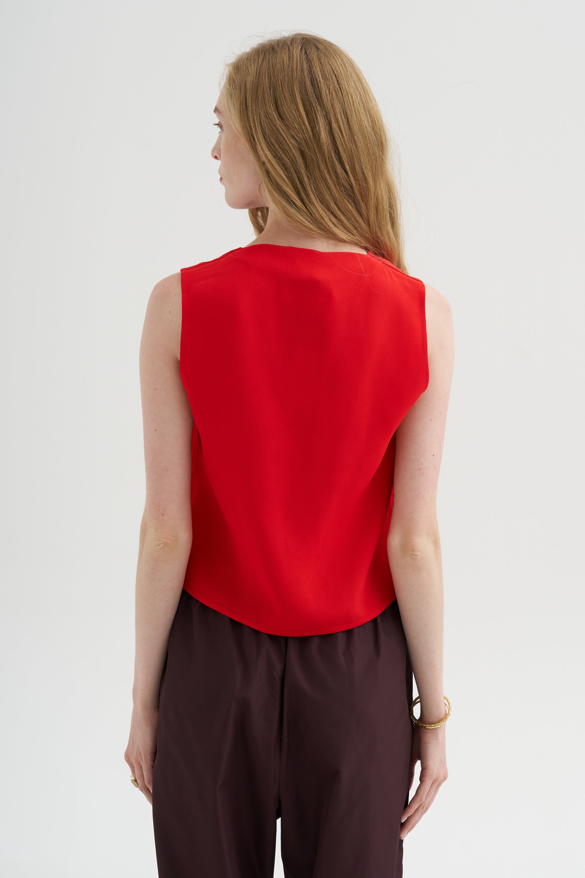 Sleeveless Top, Solar Red