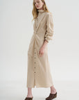 Long Sleeve Dress, Sand