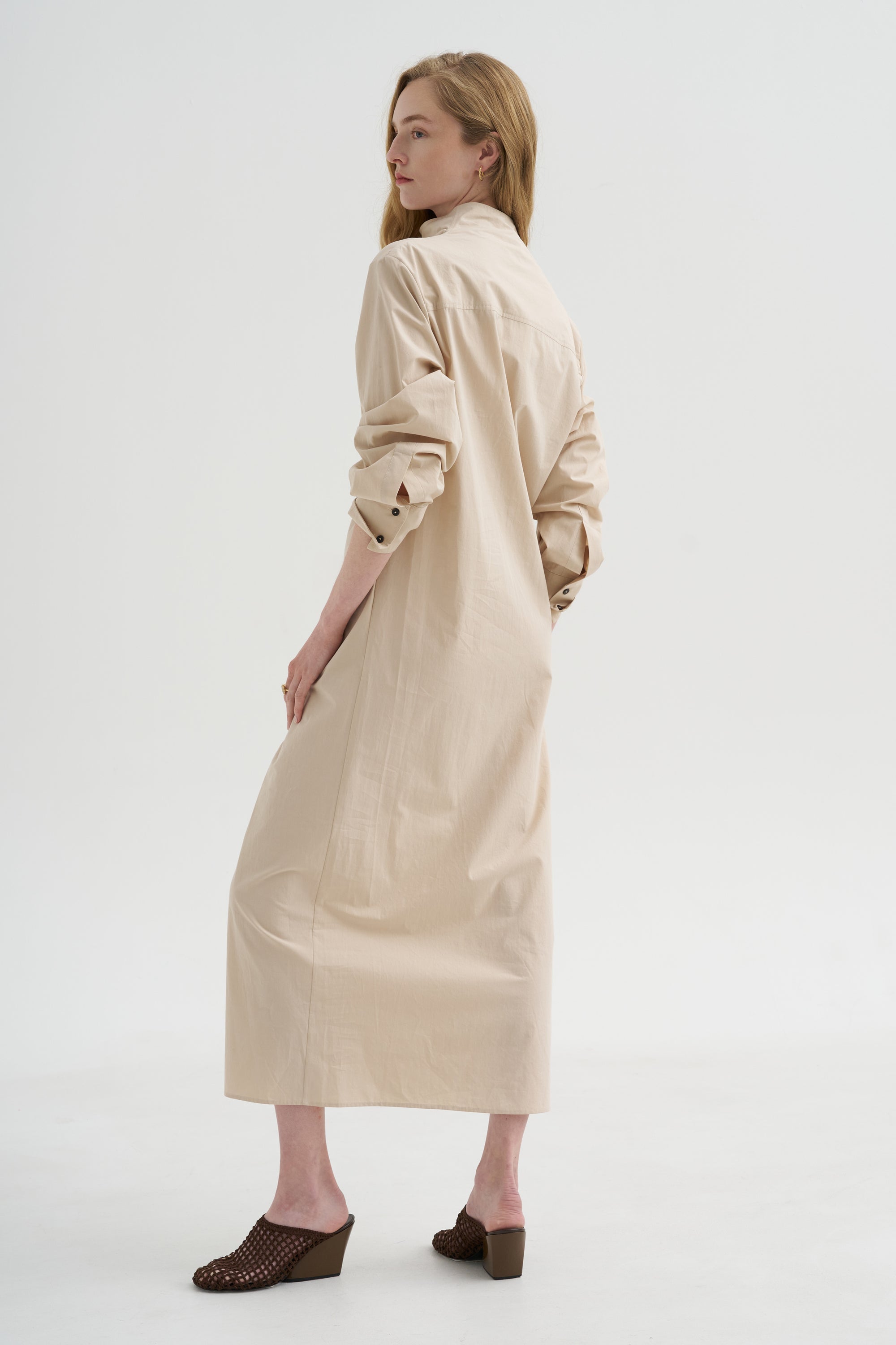 Long Sleeve Dress, Sand