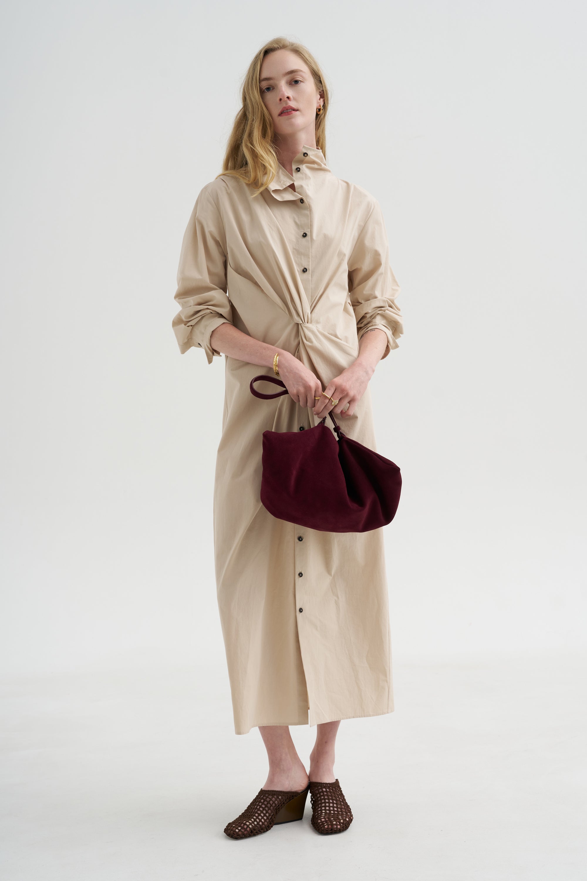 Long Sleeve Dress, Sand