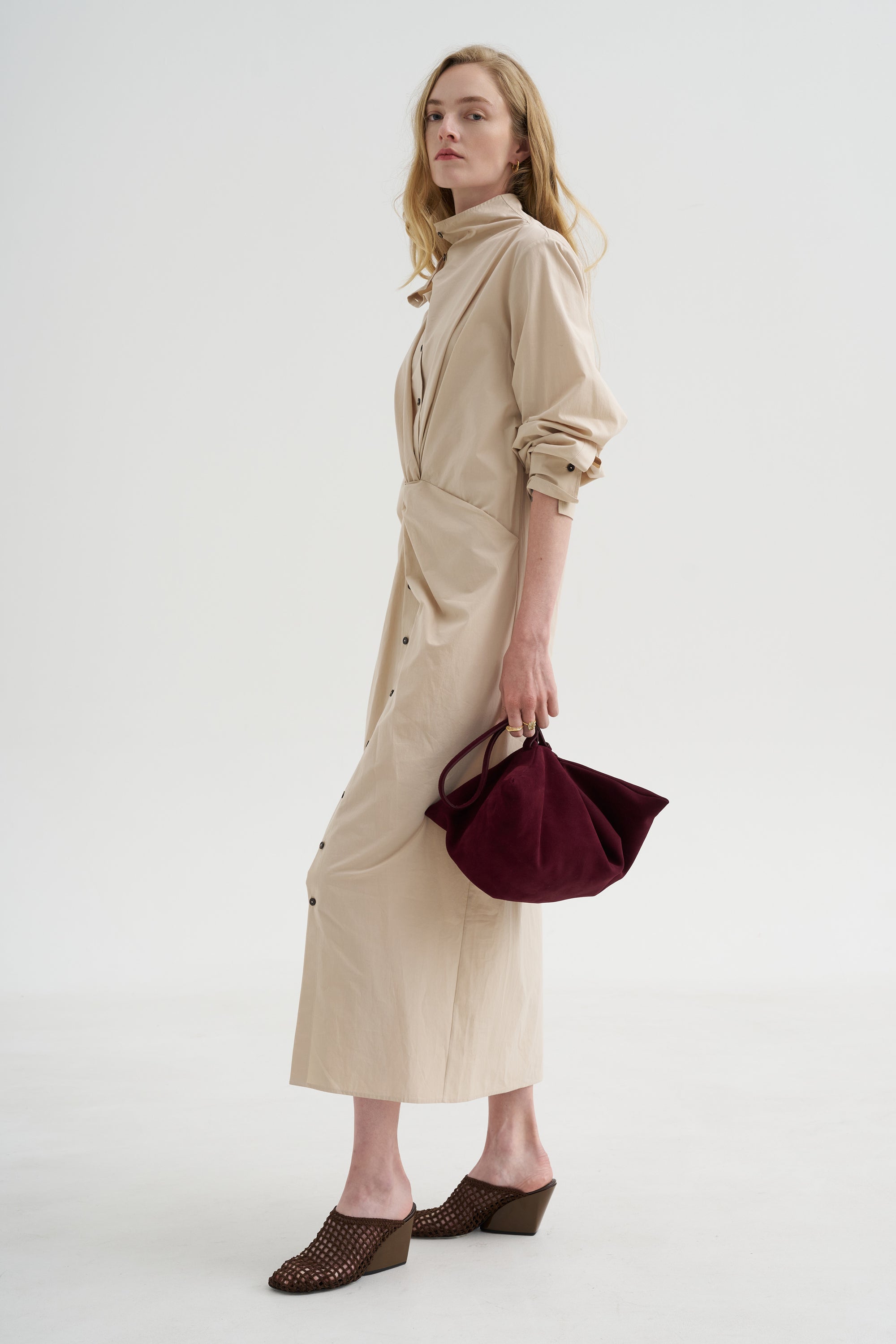 Long Sleeve Dress, Sand