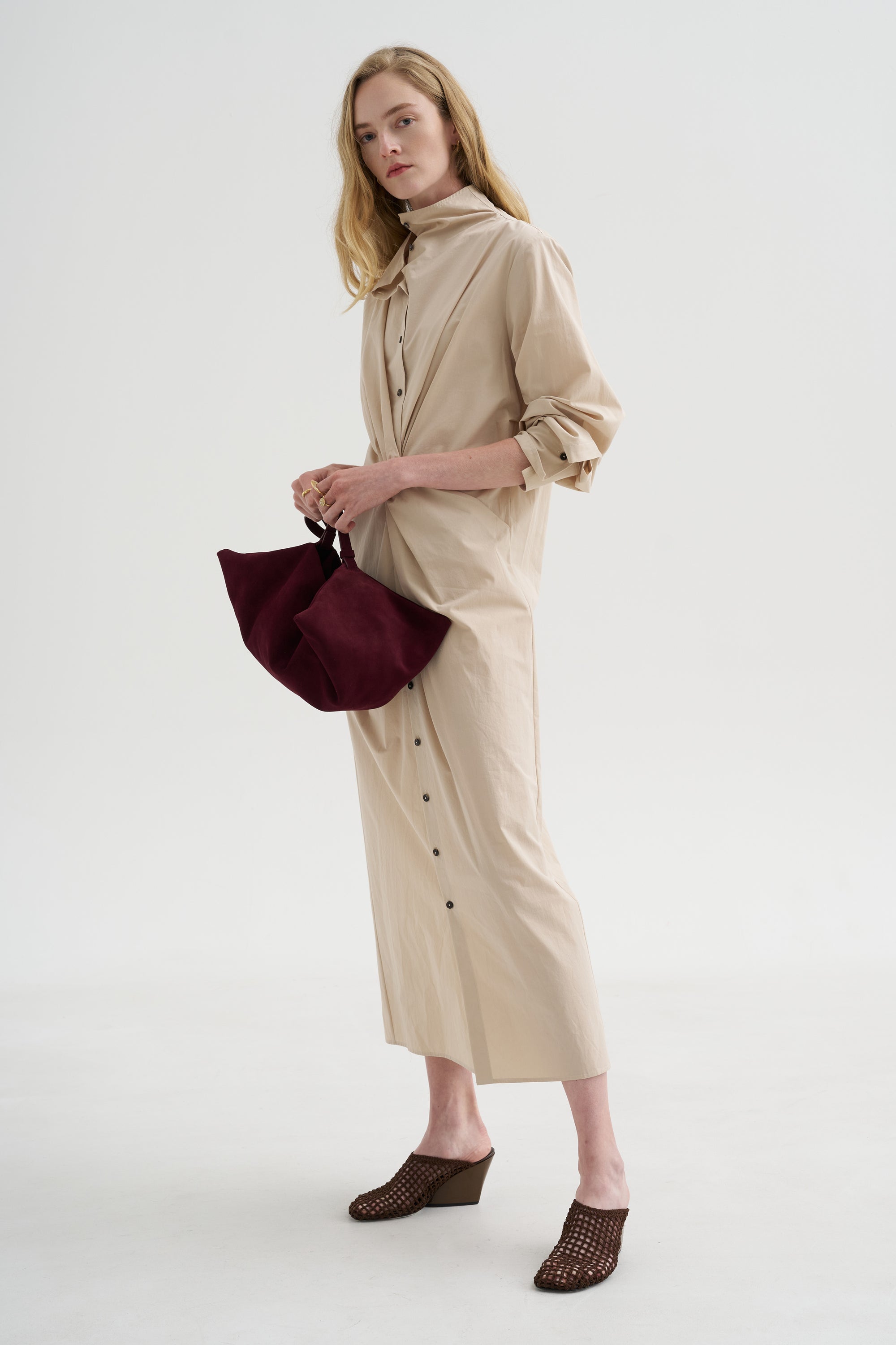 Long Sleeve Dress, Sand