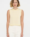 Bicolor Jacquard Gilet, Light Yellow