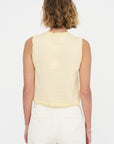 Bicolor Jacquard Gilet, Light Yellow